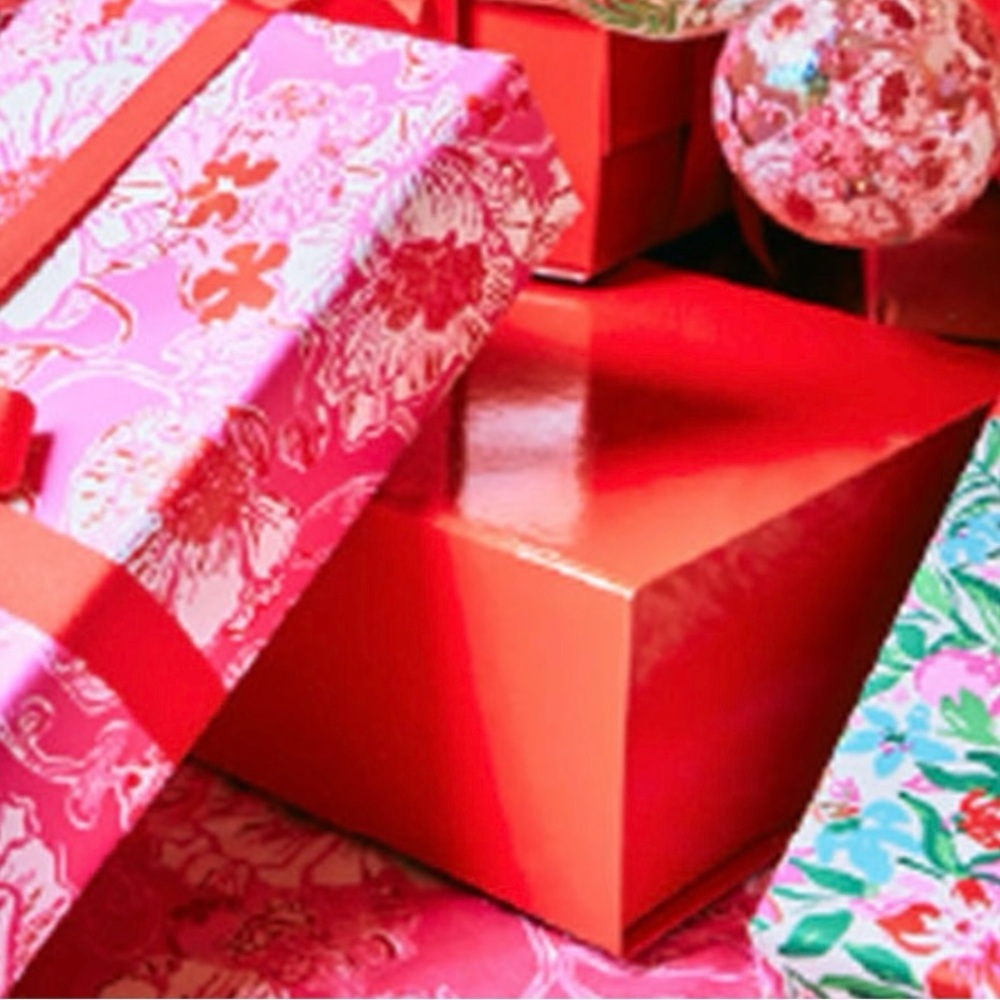 Lilly Pulitzer Glowing Gardens Gift Wrapping Paper Set of 2 NWT